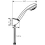 hansgrohe Crometta 85 1jet/Porter C Set 160 cm - vista tecnica