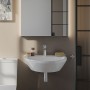 VitrA Integra Waschtisch 59,5 cm, ohne Überlaufloch, 1 Hahnloch mittig - Detailansicht