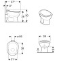 Geberit Bambini WC da terra per bambini e bambini piccoli, a scarico a terra - vista dettagliata
