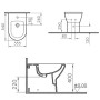 VitrA Integra Stand-Bidet mit Überlaufloch, 1 Hahnloch mittig, ohne seitliche Löcher - Detailansicht