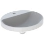 Lavabo encastrable Geberit VariForm 50 x 45 cm, ovale, avec plage de robinetterie
