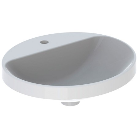 Lavabo encastrable Geberit VariForm 50 x 45 cm, ovale, avec plage de robinetterie