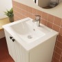 VitrA Integra Möbelwaschtisch 60 cm, mit Überlaufloch, 1 Hahnloch mittig - technische Ansicht