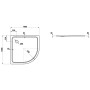 LAUFEN Platina Viertelkreis Duschwanne 100 x 100 x 2,5 cm ohne Antislip - Detailansicht