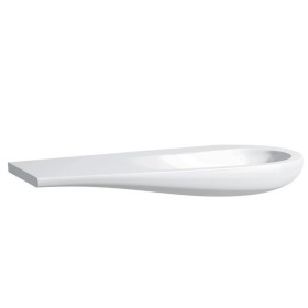 LAUFEN Lavabo encastrable Alessi 120 x 50 cm, sans trou de robinet, avec étagère à gauche