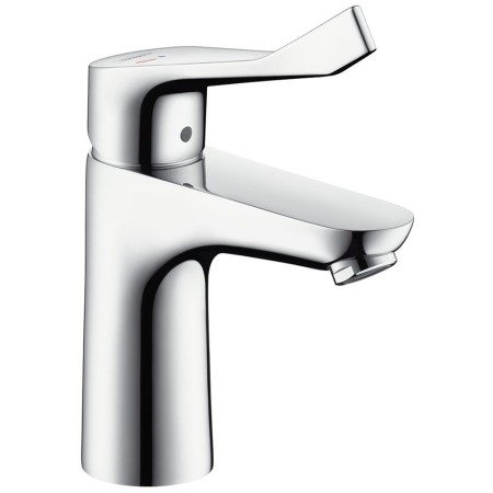 Robinet de lavabo monocommande hansgrohe Focus Care 100 CoolStart, sans bonde