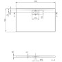 Receveur de douche Villeroy & Boch Architectura Metalrim 120 x 70 x 4,8 cm avec antidérapant