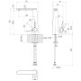 Rubinetto monocomando per lavabo Villeroy & Boch Conum con scarico Push-Open