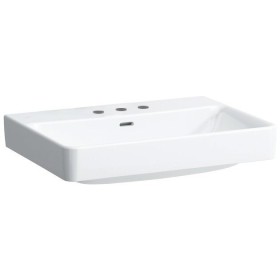 Lavabo LAUFEN PRO S 65 cm avec 3 trous de robinet et trop-plein