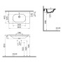 VitrA Zentrum Möbelwaschtisch 80,5 cm, mit Überlaufloch, 1 Hahnloch mittig - Detailansicht