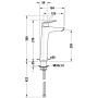 Duravit No. 1 Einhebel-Waschtischmischer L, Minus-Flow ohne Zugstangengarnitur - Detailansicht