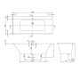 Vasca Villeroy & Boch Subway 3.0 Duo 180 x 80 cm, Combipool Comfort, Posizione 2