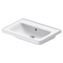 Lavabo meuble Duravit D-Neo 65 cm, sans trou de robinet, avec trop-plein