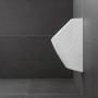 Villeroy & Boch O.novo Absaug-Urinal, ohne Deckel, DirectFlush, Zulauf verdeckt - technische Ansicht