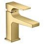 Mitigeur de lavabo monocommande hansgrohe Metropol 100 avec levier et bonde Push-Open pour lavabo