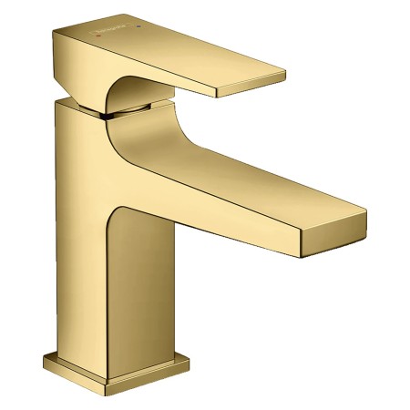 Mitigeur de lavabo monocommande hansgrohe Metropol 100 avec levier et bonde Push-Open pour lavabo