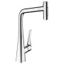 Miscelatore monocomando per cucina hansgrohe Metris Select M71 320, doccetta estraibile, 2 getti, sBox