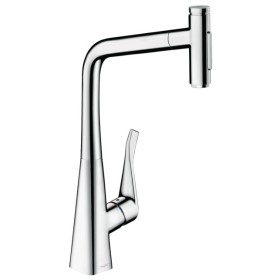 Miscelatore monocomando per cucina hansgrohe Metris Select M71 320, doccetta estraibile, 2 getti, sBox