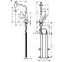 Miscelatore monocomando per cucina hansgrohe Metris Select M71 320, doccetta estraibile, 2 getti, sBox - vista dettagliata