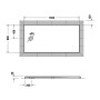 Receveur de douche Duravit Tempano 160 x 80 cm