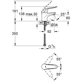 GROHE Euroeco Special Einhand-Waschtisch-Batterie