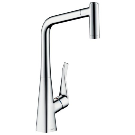 Miscelatore monocomando per cucina hansgrohe Metris M71 320, doccetta estraibile, 2 getti, sBox