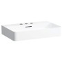 Lavabo LAUFEN Val, encastrable 65 x 42 cm avec 3 trous de robinet, avec trop-plein