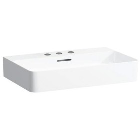 Lavabo LAUFEN Val, encastrable 65 x 42 cm avec 3 trous de robinet, avec trop-plein