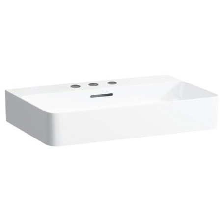 Lavabo LAUFEN Val, encastrable 65 x 42 cm avec 3 trous de robinet, avec trop-plein