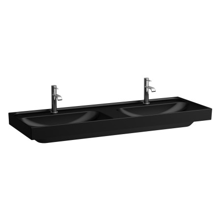 Double vasque LAUFEN MEDA 130 x 46 cm, avec trou de robinet sans trop-plein