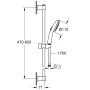 Ensemble de barre de douche GROHE Vitalio Start 110 60 cm avec 2 types de jets - photo produit