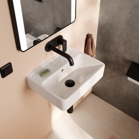 Lavabo hansgrohe Xanuia Q 450/340 senza foro per rubinetto con troppopieno, SmartClean