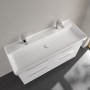 Villeroy & Boch Taro Waschtisch 120 cm mit CeramicPlus Beschichtung, 2 Hahnlöcher, ohne Überlauf - technische Ansicht