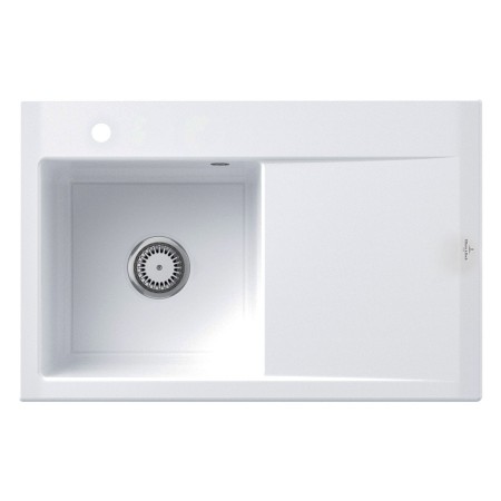 Villeroy & Boch Subway Style 45 Einbauspüle, Ablaufgarnitur mit Handbetätigung, Becken links