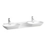 Double vasque encastrable LAUFEN INO 142 x 45 cm avec tablette centrale