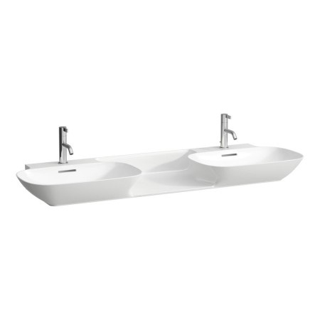Double vasque encastrable LAUFEN INO 142 x 45 cm avec tablette centrale