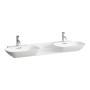 Double vasque encastrable LAUFEN INO 142 x 45 cm avec tablette centrale