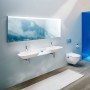 Double vasque encastrable LAUFEN INO 142 x 45 cm avec tablette centrale - photo produit