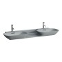 Double vasque encastrable LAUFEN INO 142 x 45 cm avec tablette centrale