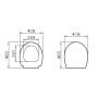 VitrA Memoria Black WC-Sitz - technische Ansicht