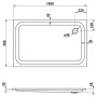Receveur de douche LAUFEN Platina XXL 140 x 90 cm sans revêtement antidérapant - vue détaillée