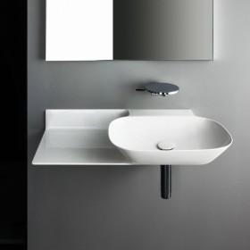 Lavabo encastrable LAUFEN INO 90 x 45 cm avec tablette à gauche, sans trou de robinet