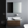 Lavabo encastrable LAUFEN INO 90 x 45 cm avec tablette à gauche, sans trou de robinet - vue technique