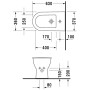 Duravit Darling New Stand-Bidet - technische Ansicht
