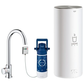 Rubinetto e boiler GROHE Red Mono taglia L, rubinetto a colonna con beccuccio a forma di C