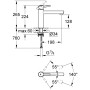 Rubinetto monocomando per lavello GROHE Concetto - vista dettagliata
