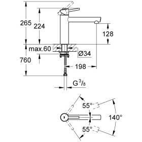 Rubinetto monocomando per lavello GROHE Concetto