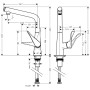Miscelatore monocomando per cucina hansgrohe Metris Select M71 320, 1jet - vista dettagliata