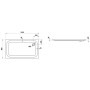 Receveur de douche LAUFEN Platina XXL 140 x 80 cm sans revêtement antidérapant - vue détaillée