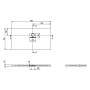 Receveur de douche Villeroy & Boch Squaro Infinity, 120 x 120 x 4 cm - vue technique